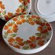 8 Digoin seventies floral dessert plates