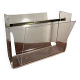 Plexiglas magazine rack by David Lange