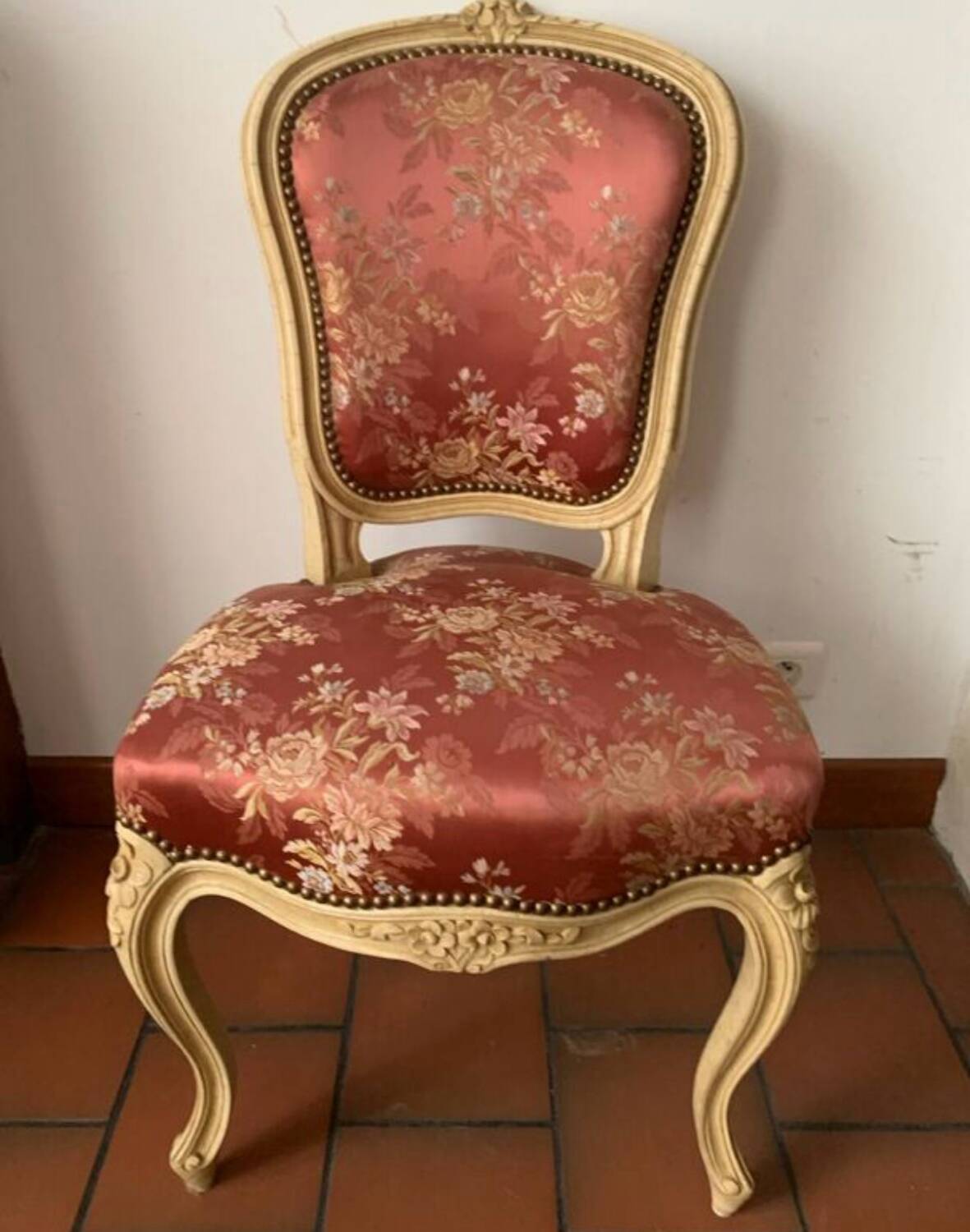 Bergère armchair and chair