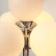 1970s floor lamp in chromed metal and opaline