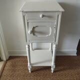 Farrow & Ball white painted high bedside table
