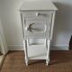 Farrow & Ball white painted high bedside table