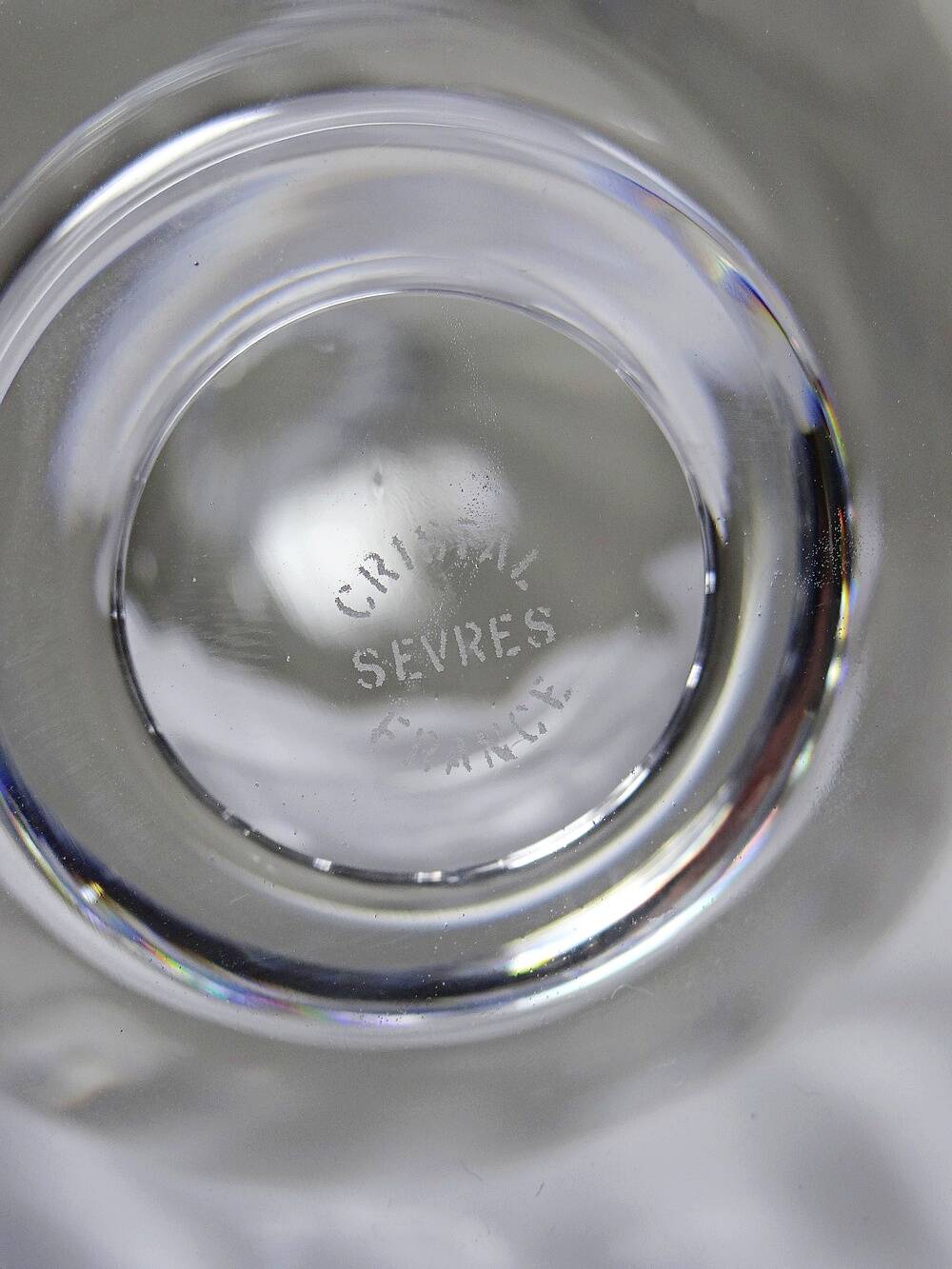 Grande carafe à décanter cristal de Sèvres vintage années 1970-1980