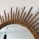 Sun 52cm circa 1960 vintage rattan mirror