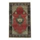 Tapis turc fait main en laine et coton rouge des années 1970 172x278