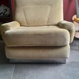 2 armchairs + 1 footrest + 1 3-seater sofa from the 70s