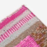 Pink Brown Vintage Runner Rug 94x299Cm