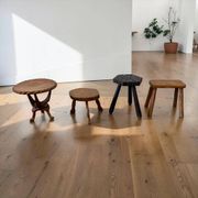 Table d'appoint/piédestal vintage en bois pour plantes