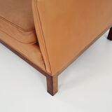 Leather sofa, Danish design, 1960s, designer: Illum Wikkelsø, production: Denmark