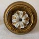 Large round door handles in gilded wood and Old Paris porcelain, circa 1900