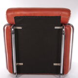 Bold Italian Lounge chair set made of leather, 1970