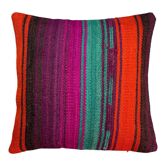 Vintage turkish kilim cushion cover , 40 x 40 cm