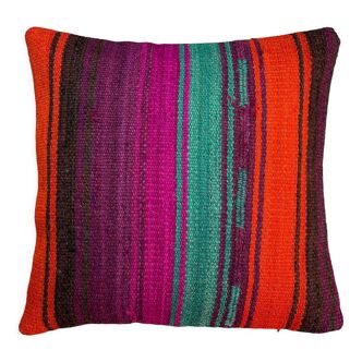 Housse de coussin kilim turc vintage, 40 x 40 cm