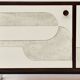Vintage sideboard with handmade relief surface, metal, Germany, 1960s