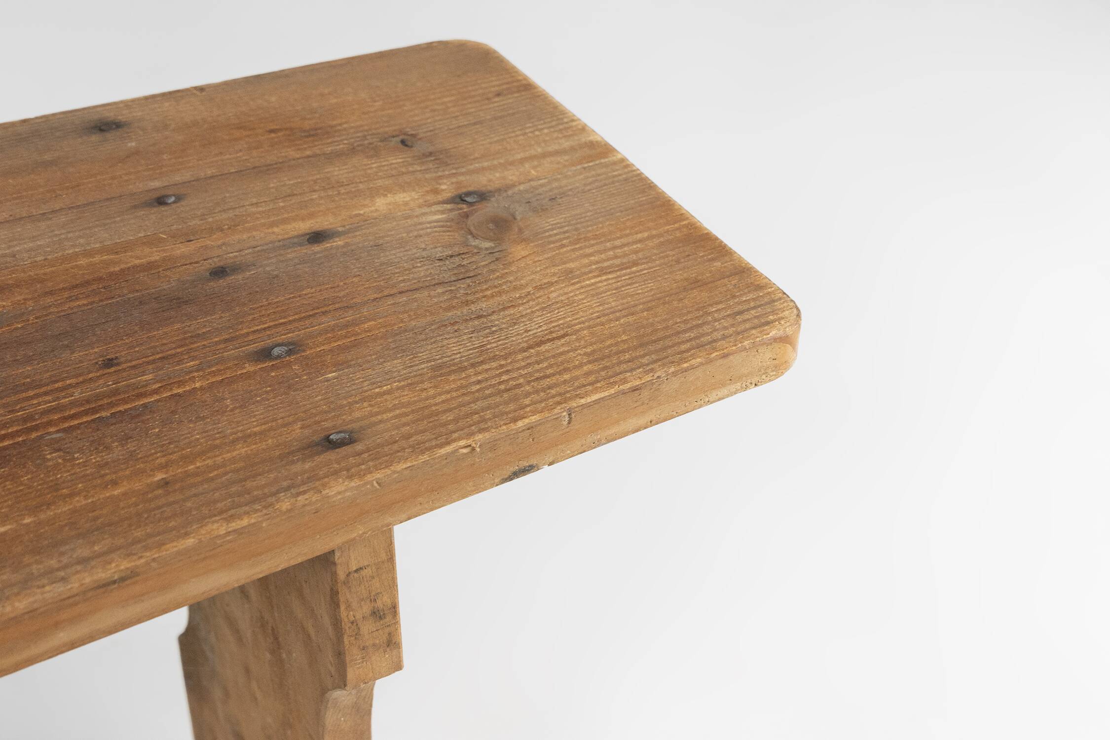 Art Deco bench in solid wood, France ca. 1940