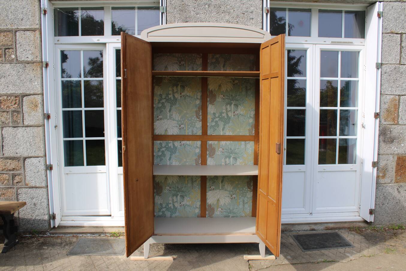 Vintage Parisian upholstered wardrobe