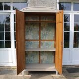 Vintage Parisian upholstered wardrobe