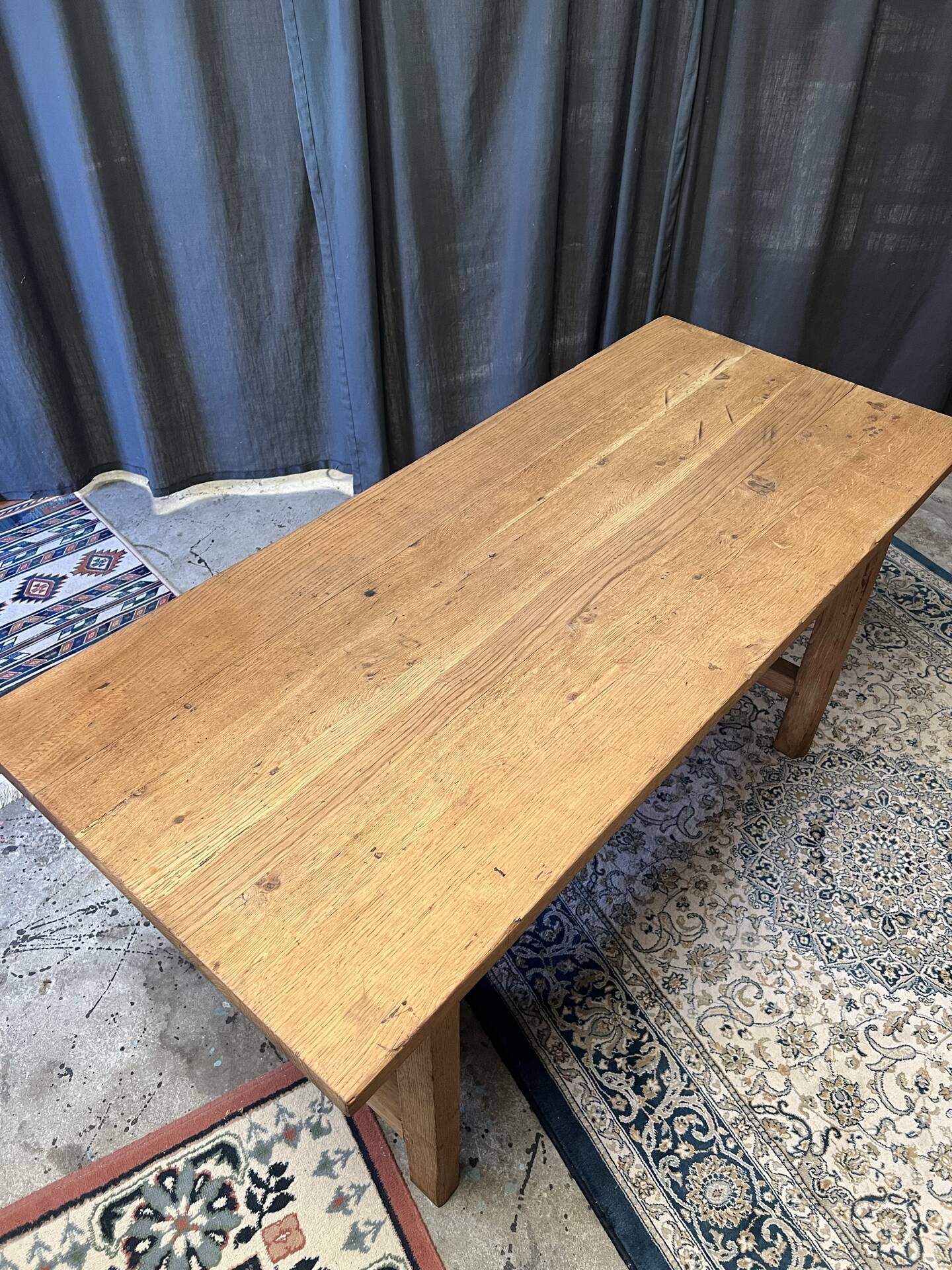 Small farmhouse table in solid oak