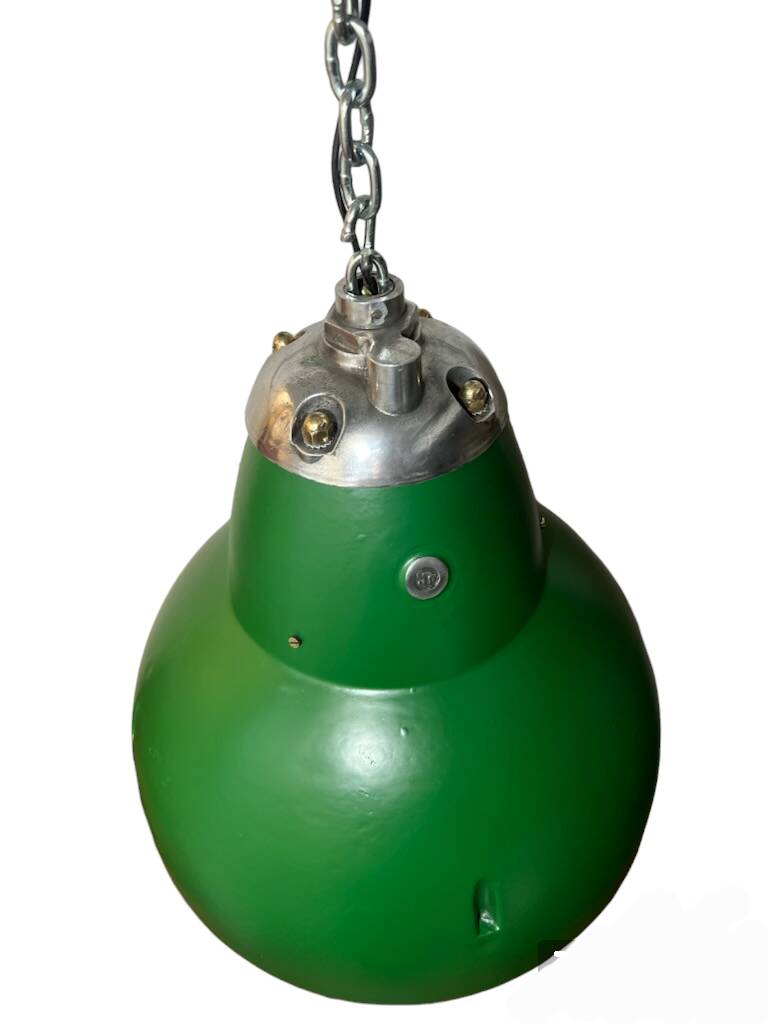 Lampe industrielle verte