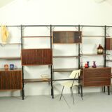 XL Danish Modular Teak Wall Unit in Rosewood by Poul Cadovius, 1960s
