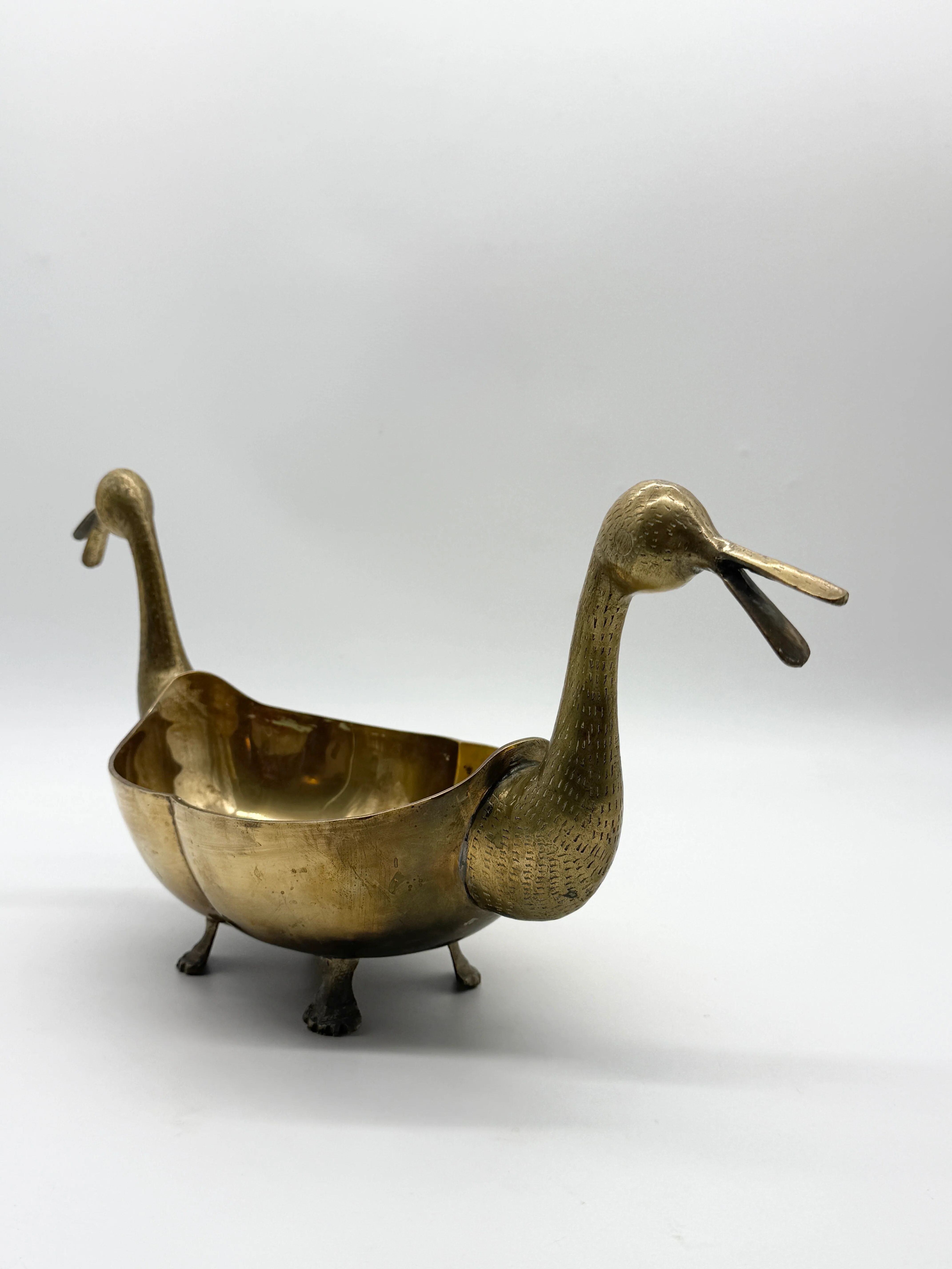Table centre "ducks" in brass – circa 1950s