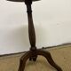 Louis XVI style tripod pedestal table in mahogany and marble