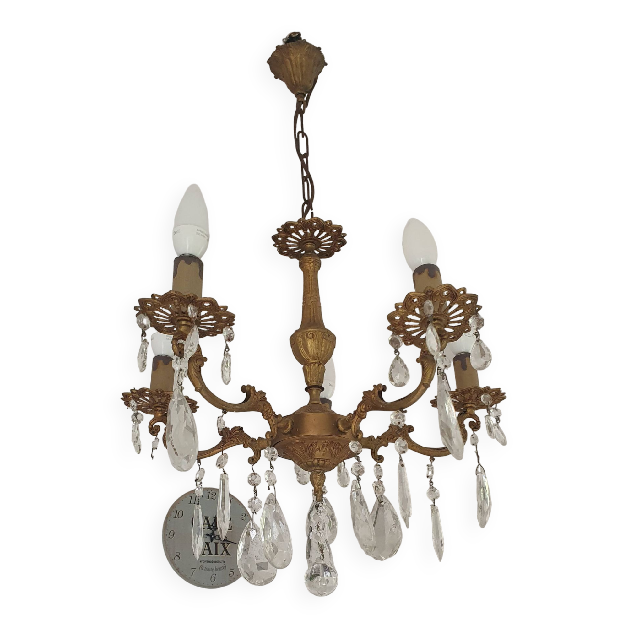 Bronze chandelier and pendants