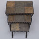 Slate stone brutalist nesting tables, 1970s, france