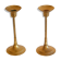 Pair of vintage Scandinavian brass candle holders