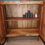 Unduly scanned wooden scandus recycled solid wood and cast iron handles