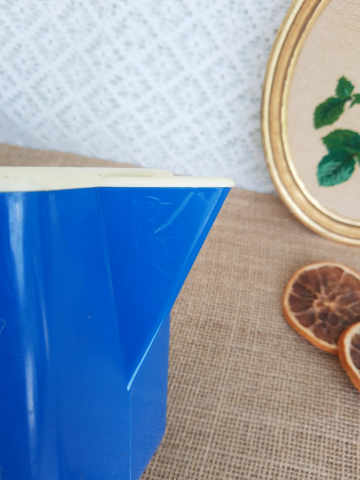 Vintage pastis 51 blue plastic decanter