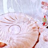 Rosé liqueur service in Hartzvillier crystal, handmade in France