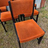 Set of 6 beautiful vintage brutalist chairs.