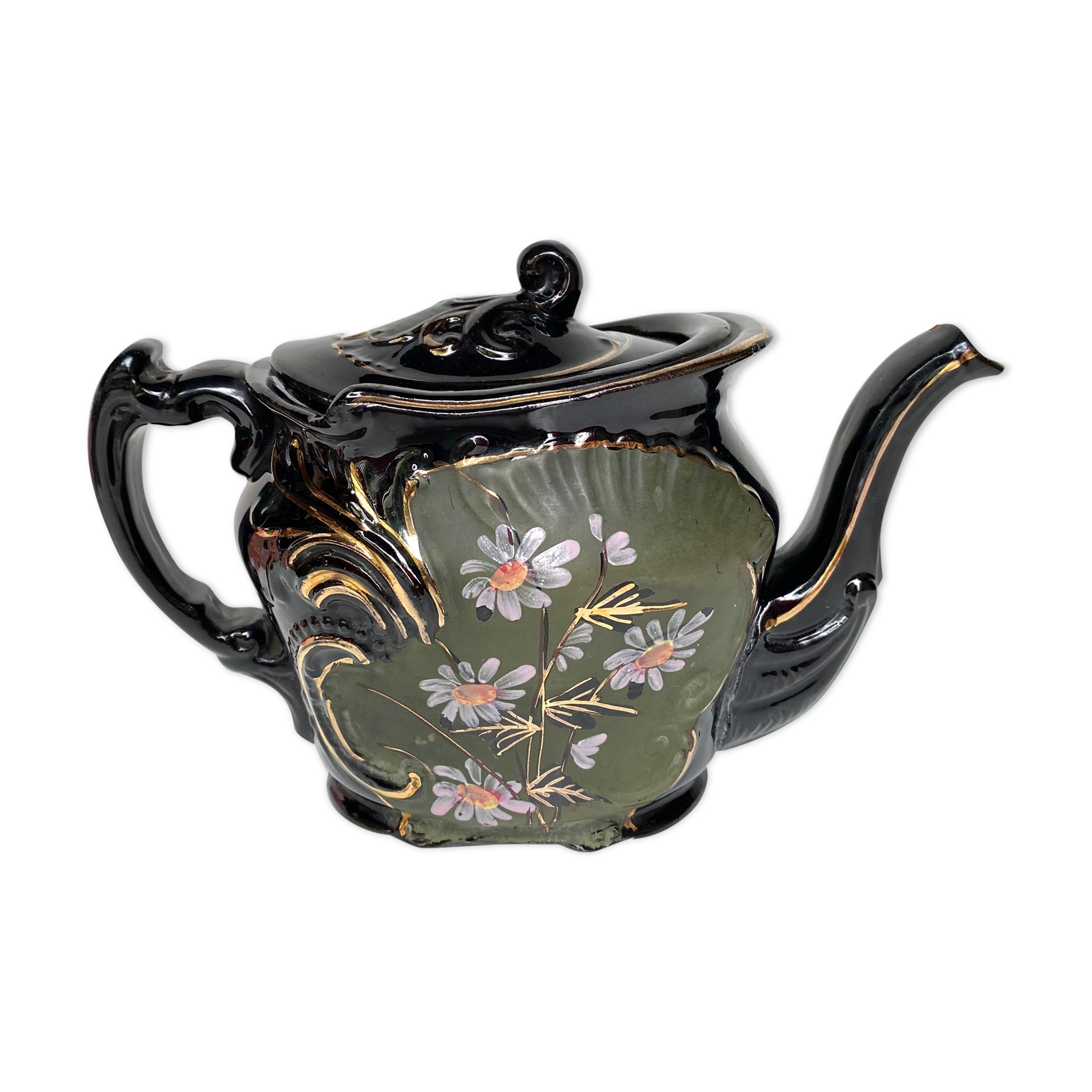 Antique Victorian teapot, English pottery