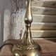 Small tulip-shaped table lamp in frosted glass, mushroom style.