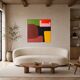 Joyful abstract on stretched canvas 80x80cm