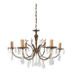 Six-light crystal chandelier