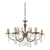Six-light crystal chandelier