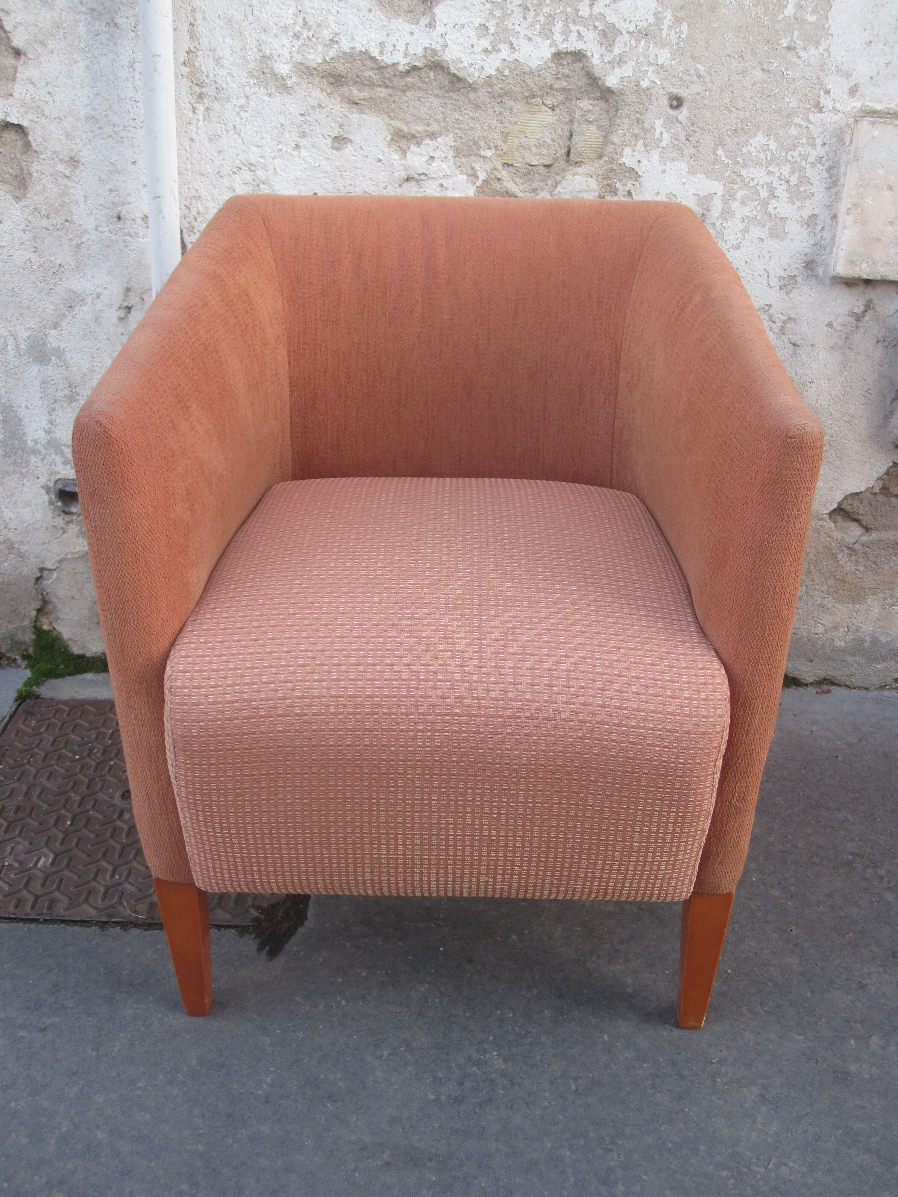 Pair of club style armchairs