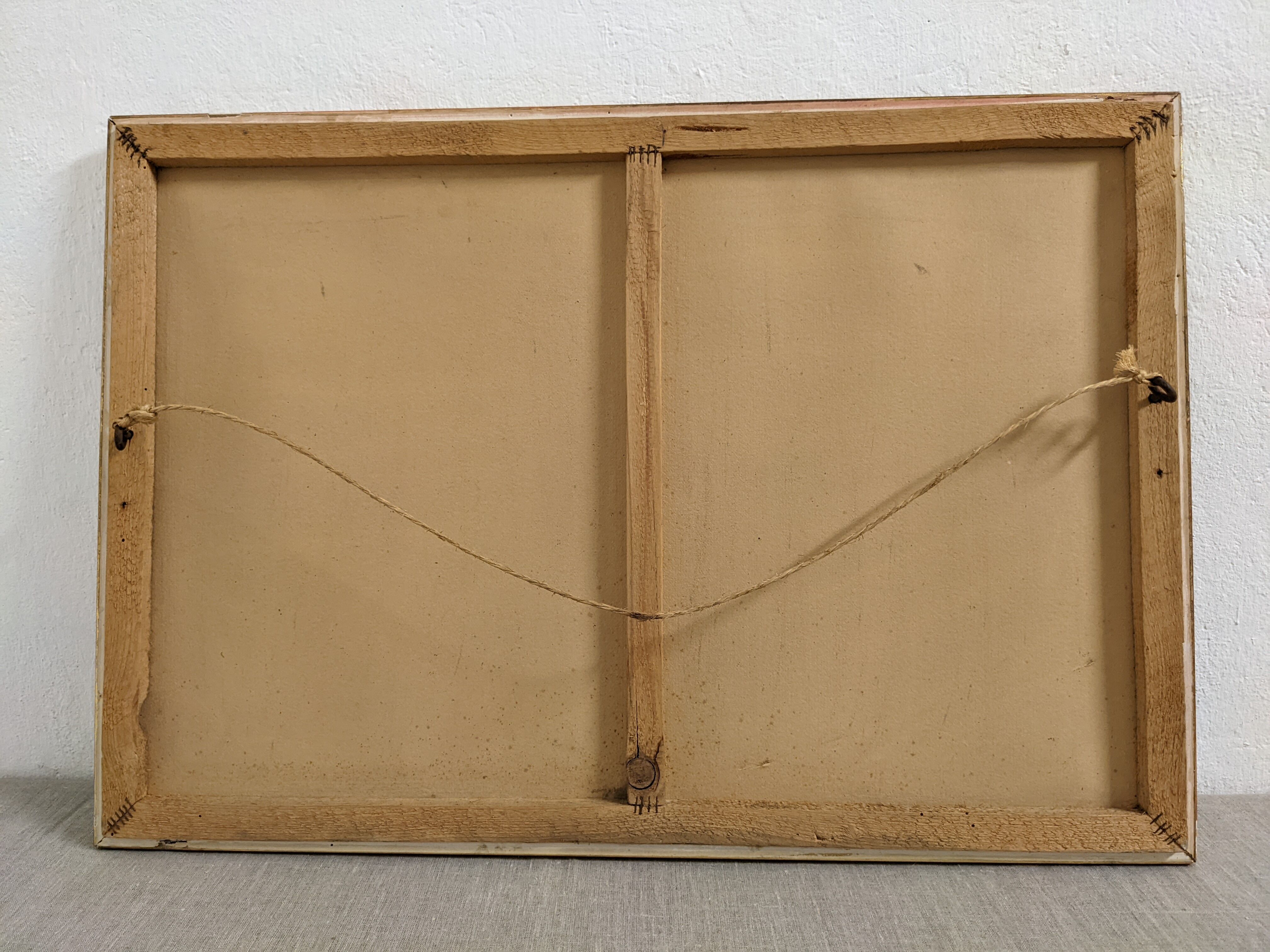 Rectangular mirror 77x53cm in fine nineteenth century gilded wood