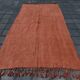 5x10 Burnt Orange Designer Vintage Oushak Kilim Rug, 164x305 Cm