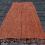 5x10 Burnt Orange Designer Vintage Oushak Kilim Rug, 164x305 Cm