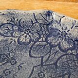Handmade Ceramic Tray, Vintage Studio Pottery, Floral Blue White Pattern
