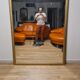 Miroir XIXème doré 182 x 132 cm
