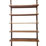 Teak shelving system, marked made in Denmark, 1960.
