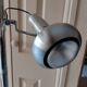 Vintage 70s floor lamp in chrome and aluminum reflector