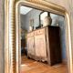 Louis-Philippe antique mirror with silver leaf, 19th century.