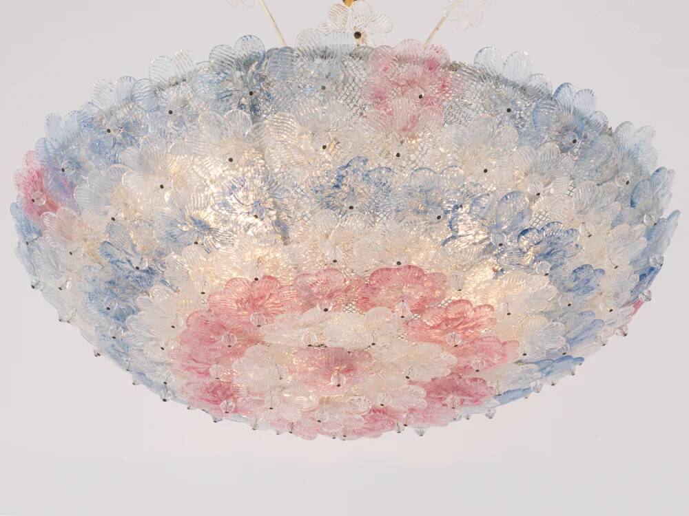 Murano glass floral Barovier & Toso flower chandelier