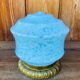 Antique Art Deco blue Clichy glass ceiling light