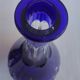 Paire de carafes en cristal bleu cobalt